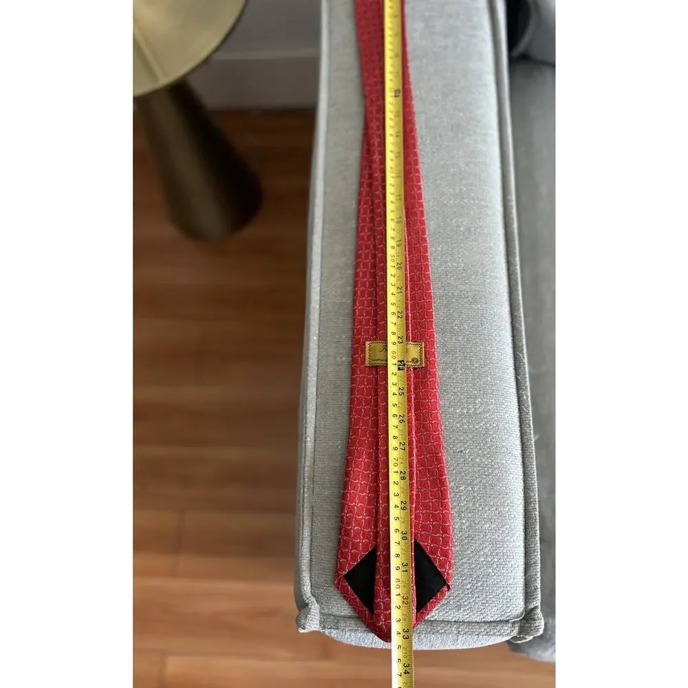 Innocenti by Tom James Silk Tie Red Blue Tall Men